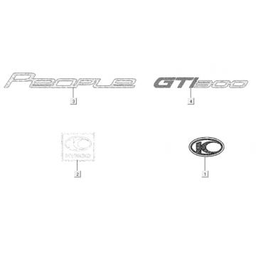 Emblemen - Stickers Kymco GTI 300i