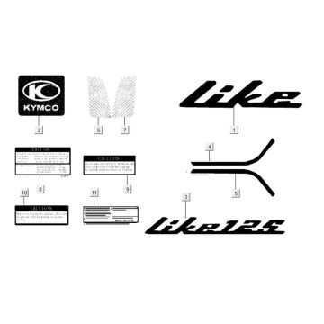 Emblemen - Stickers Kymco Like 125