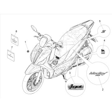 Emblemen - Stickers - Logo Piaggio Medley 125 ie ABS Euro 4 2016-2019