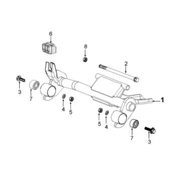 Engine bracket Peugeot Django 125 EFI E4 2018-2020