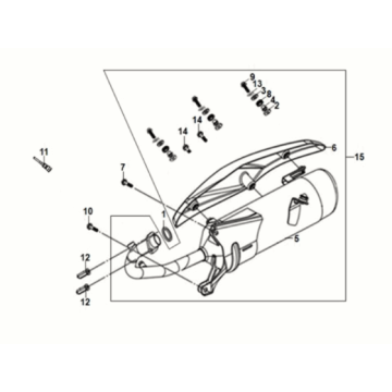 Exhaust Sym Jet 14 125I AC E5 2021-2024