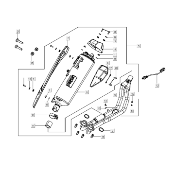 Uitlaat Kymco AK550i
