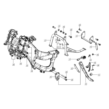Framedelen - Middenstandaard Kymco AK550i