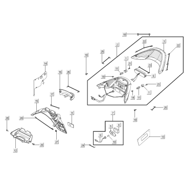 Achterlicht - Achterspatbord Kymco Xciting 500R EVO 4-takt LC