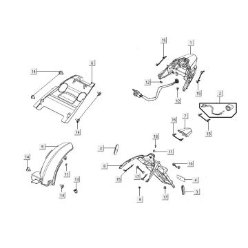 Achterlicht - Achterspatbord Kymco People S 150i Euro 4