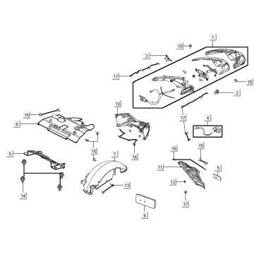 Achterlicht - Achterspatbord Kymco New Like 150i 4-takt AC Euro 4