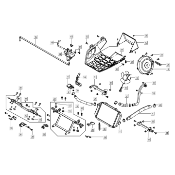 Radiateur - Koelsysteem Kymco AK550i