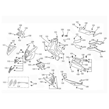 Voorkap - Beenschild - Treeplank F22 Creme 1