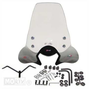 Windscherm hoog transparant Peugeot V-Clic 50 Faco