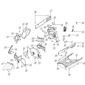 Kappen - Beplating Kymco E-Vitality