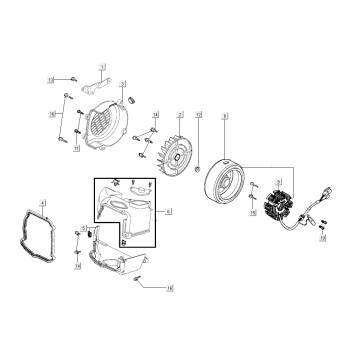 Fan cover generator Kymco Super8 R E5