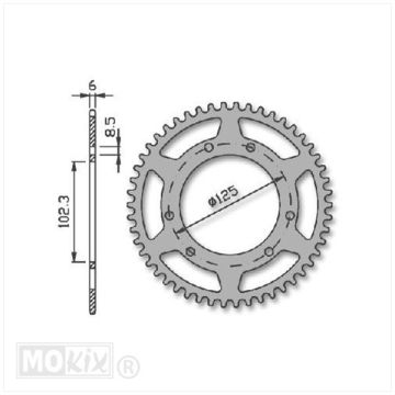 Achtertandwiel Derbi DRD racing R50 420 50t IGM