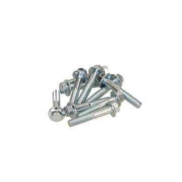 Flens carter bouten M6x35mm lengte (SW8) blank 10 stuks