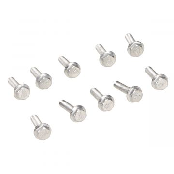 Flensbout/carterbout set M6x25 mm lengte (SW10) blank 10 stuks