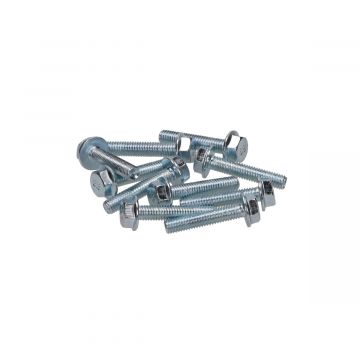 Flensbout/carterbout set M6x30mm lengte (SW10) blank 10 stuks