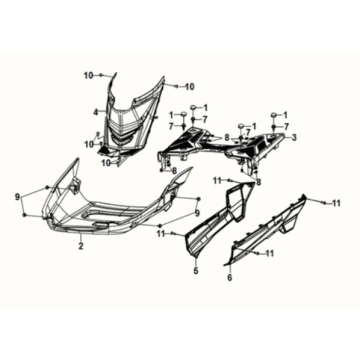 Floor panel/ center cover Sym E-XPRO 45KM/U 2020-2021