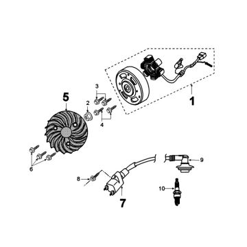 Flywheel magneto Peugeot Kisbee 2-takt