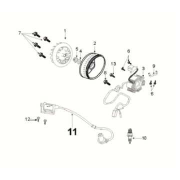 Flywheel magneto Peugeot Tweet 125 Z PRO 2021-2022