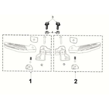 Footrest Peugeot Tweet 125 Z PRO 2021-2022