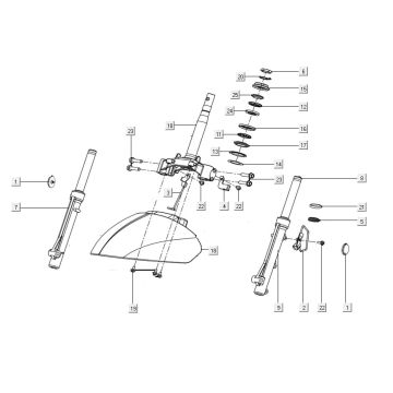 Fork assy Kymco Filly 50 E5+