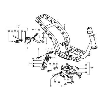Frame- Voetsteun- Middenstandaard