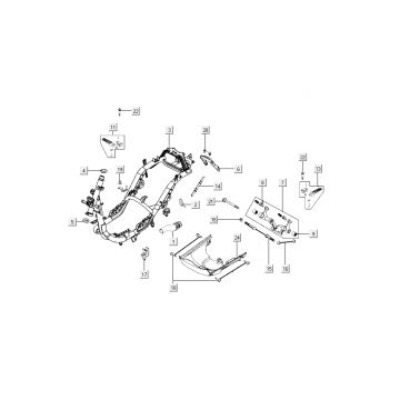 Frame - Motorophanging- Voetsteunen Kymco New Sento 50i 4-takt goud
