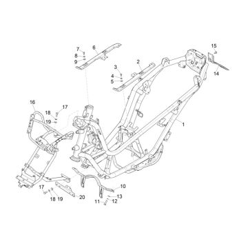 Frame Piaggio MP3 300 HPE / 300 HPE Sport ABS Euro 5 2020-2022
