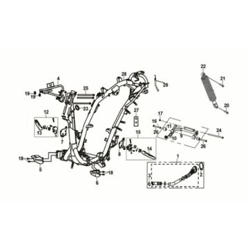 Frame - Motorophanging - Subframe Sym Jet 14 50i 4-takt AC Euro 5