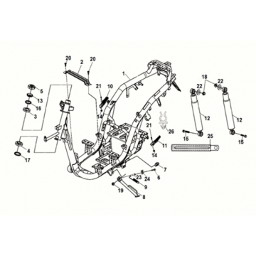 Frame body - RR. cushion Sym E-MIO