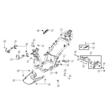 Frame Agility 16"+ 125 4-takt AC mat metallic zilver