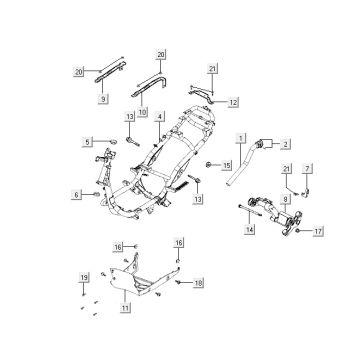 Frame Kymco Agility 12" 125 blauw