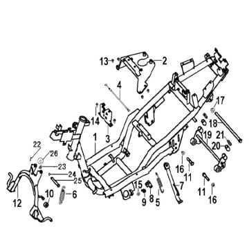 Frame Generic Xor 50 2-takt blauw 2006 25