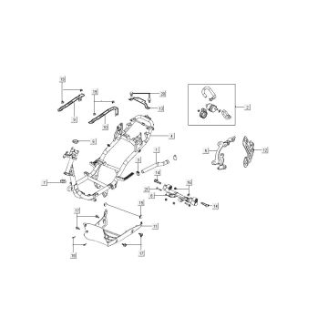 Frame Kymco Agility FR 12" 50 4-takt AC Euro 4 groen