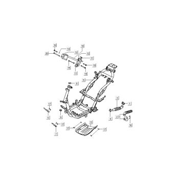 Frame Kymco B&W 50 2-takt LC zilver