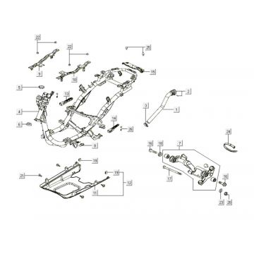 Frame Kymco Like 200i Wit