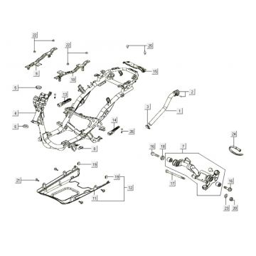 Frame Kymco Like 200i Zwart