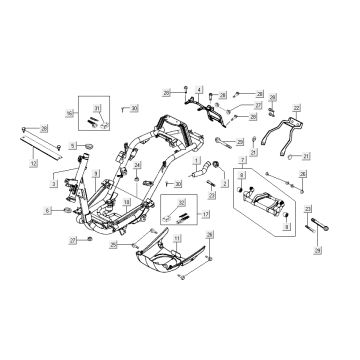 frame Kymco Sento 50 4-takt bruin