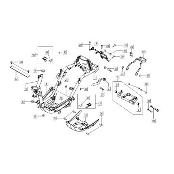 frame Kymco Sento 50 4-takt Roze