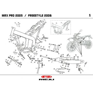 Frame Rieju MRX pro oranje 2006 2-takt