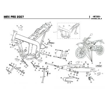 Frame Rieju MRX pro oranje 2008 2-takt