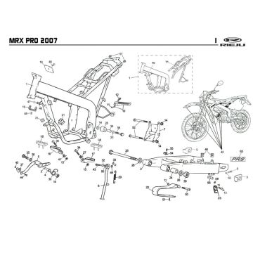 Frame Rieju MRX pro r-groen 2008 2-takt