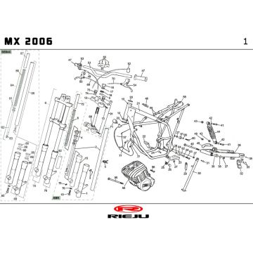 Frame Rieju MX rood 2010 2-takt