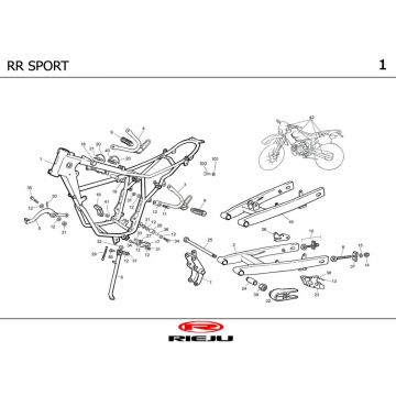 Frame Rieju RR blauw 2002 2-takt