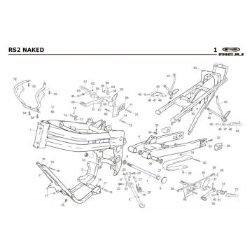 Frame Rieju Rs2 Naked blauw 2009 2-takt