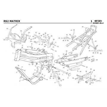 Frame Rieju Rs2 rood 2005 2-takt