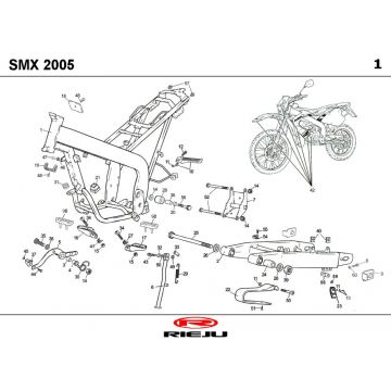 Frame Rieju SMX blauw 2004 2-takt