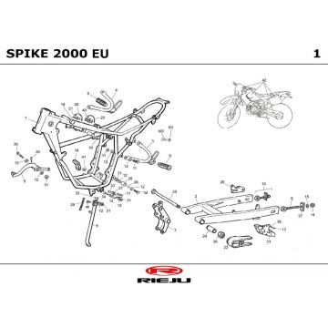 Frame Rieju Spike grijs 2003 2-takt
