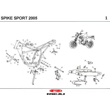 Frame Rieju Spike zwart 2005 2-takt