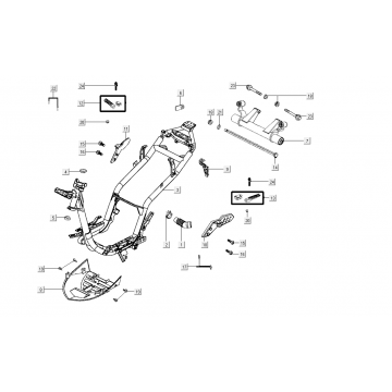 Frame Kymco Super8 Street 50i Euro 4 matzwart