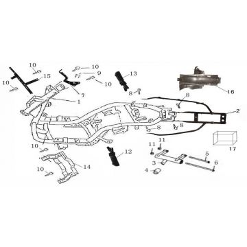 Framedelen AGM GT zwart